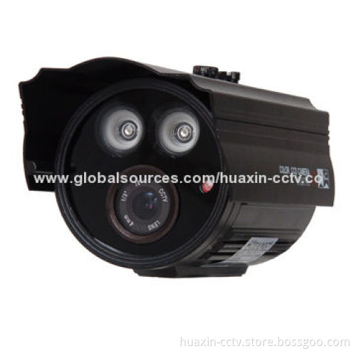 CCTV Water-resistant Camera with 1/3-inch DIS and 2 Pieces of IR LEDs for Day/Night